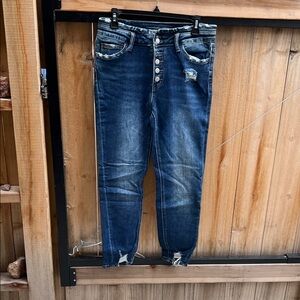 Women's Distressed Denim Ankle Jeans